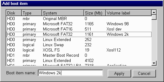 Setup: Add boot item (8k)